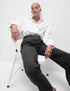 Woven Straight Leg Trousers with Stretch